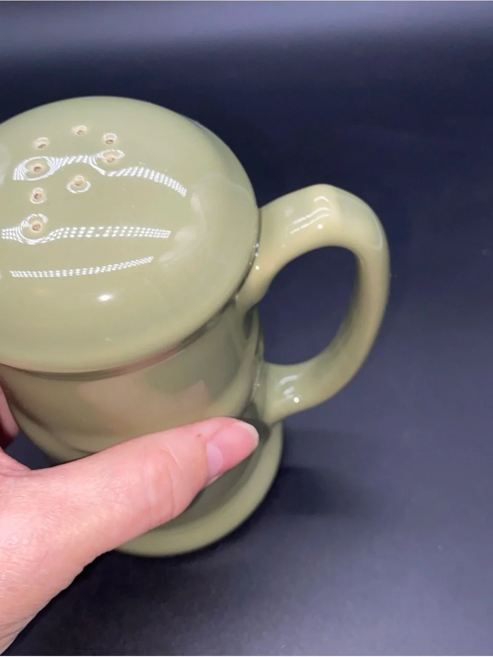 Sage Green Longaberger Salt And Pepper Shakers